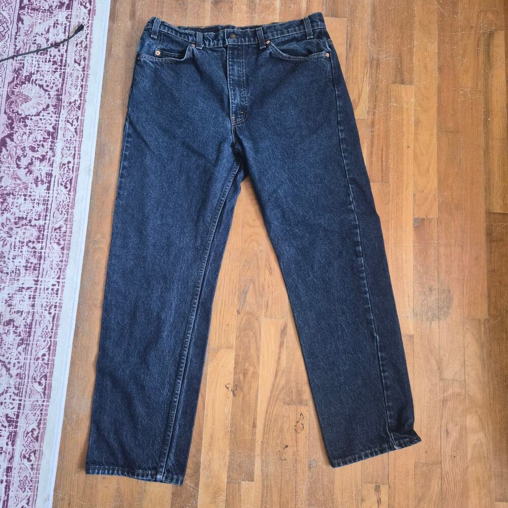 USA Levi's 505 blue jeans 38x30 denim Levi Strauss vintage orange tab dark wash